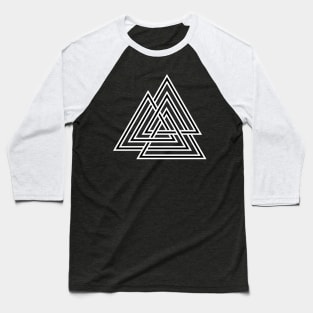 Valknut Knot Old Symbol Of Interlaced Triangles 2 Baseball T-Shirt